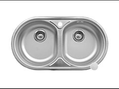 Chiuveta Freddo SN9024, pentru blat, 2 Cuve, Anticalcar, 83x43,5cm, Inox